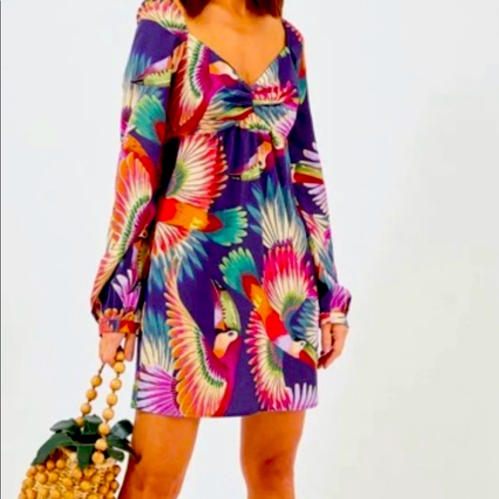 FARM Rio Navy colorful toucans dress!